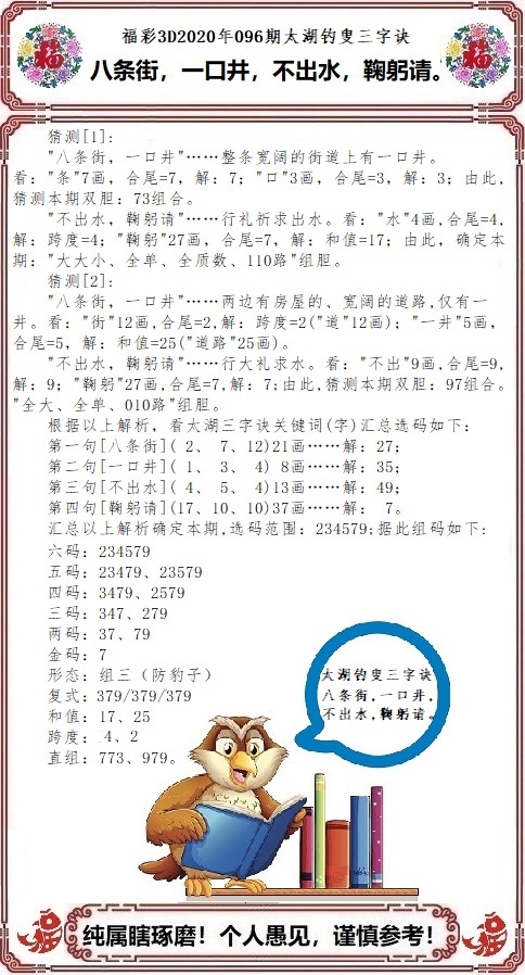 详细阅读:太湖钓叟3d字谜(太湖钓叟3d字谜三字诀论坛专家) 太湖钓叟3d字谜(太湖钓叟3d字谜三字诀论坛专家)